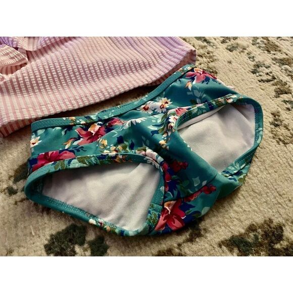 RuffleButts Baby Girls 3-6 Months 2 Piece Tankini Swim Suit - Picture 2 of 6